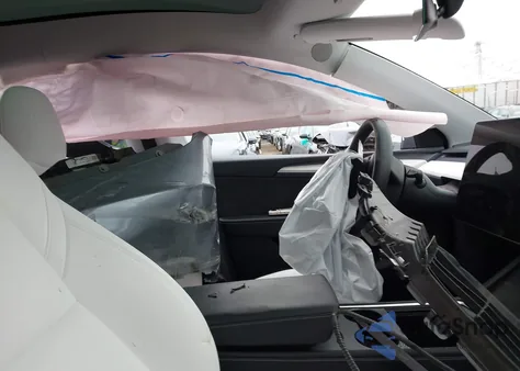 2025 Tesla Model Y Long Range Dual Motor All-Wheel Drive z USA, uszkodzony, nr VIN 7SAYGDEE0SA338433